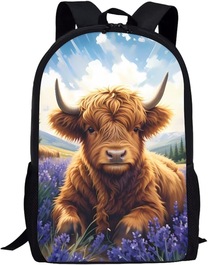 Highland Cow Backpack for Kids