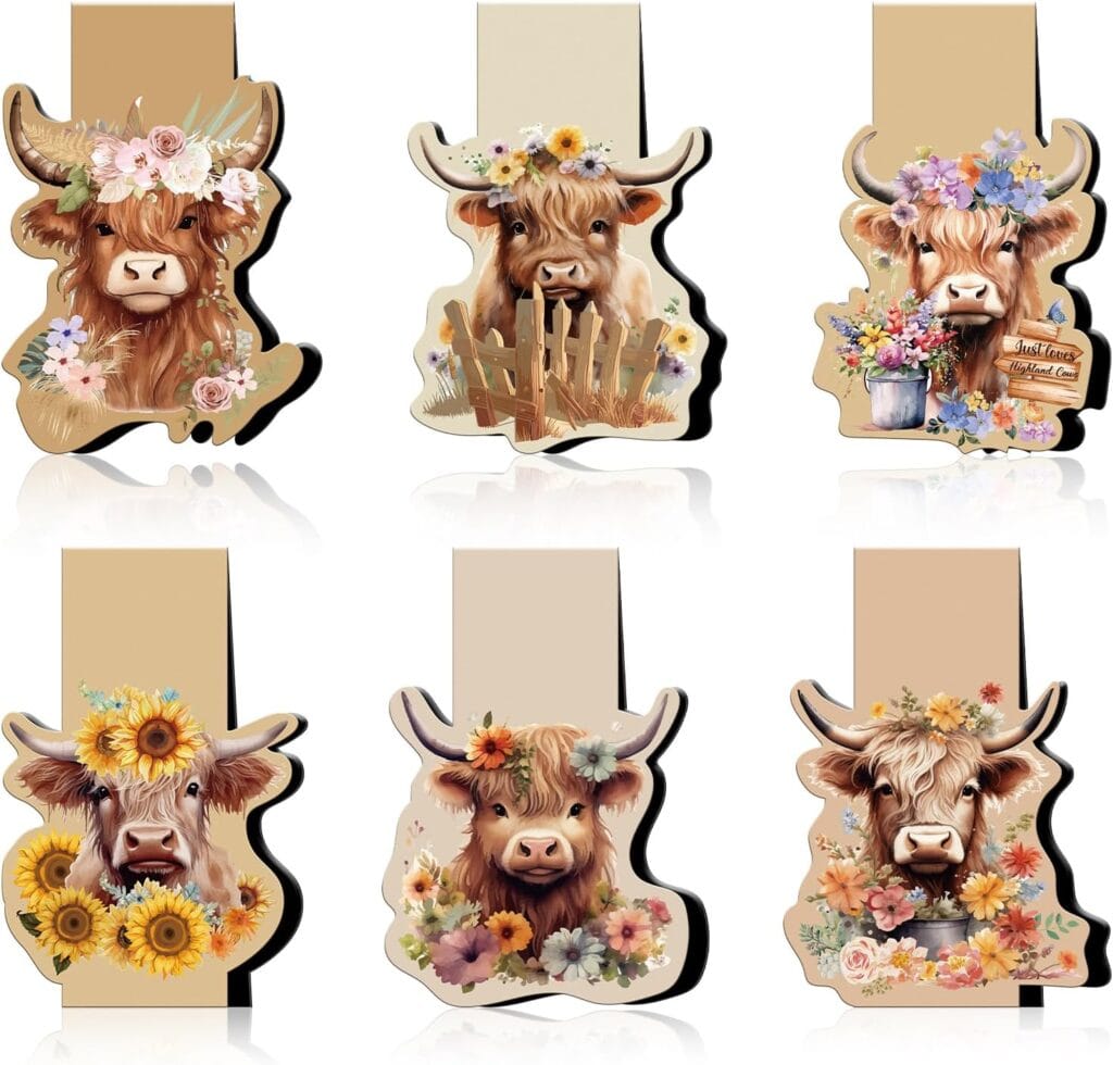 Highland Cow Bookmark Set