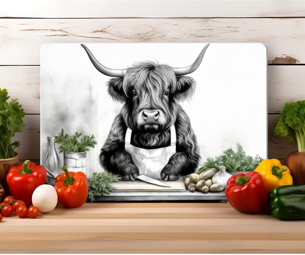 Highland Cow Cutting Board