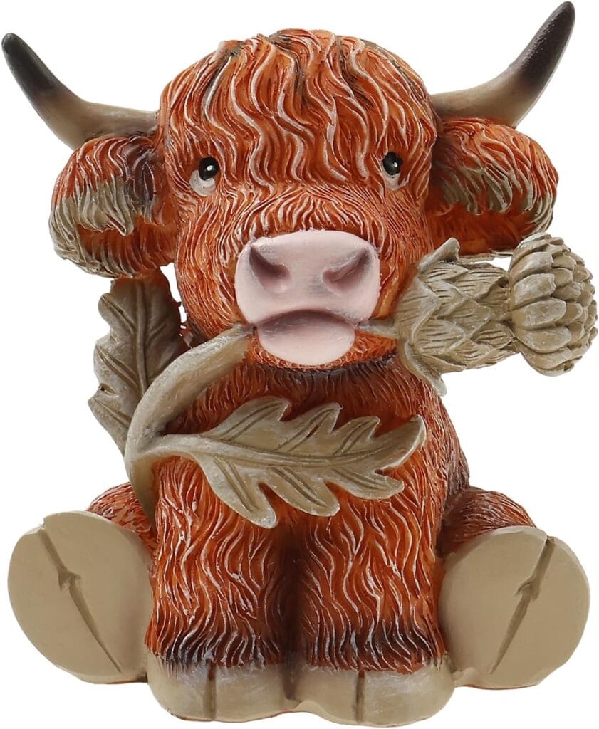 Highland Cow Garden Statue