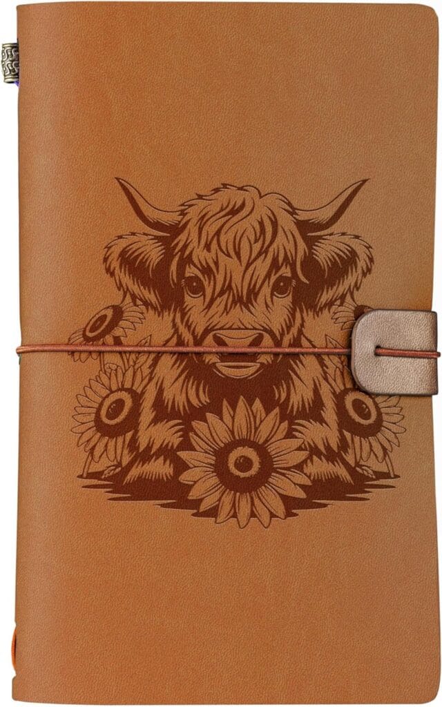 Highland Cow Journal leather