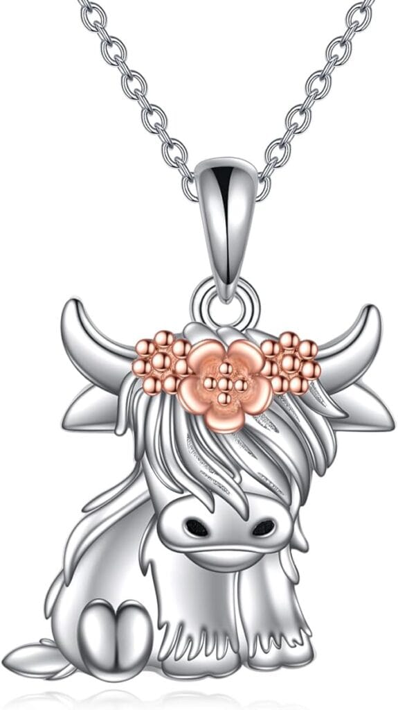 Highland Cow Necklace flower