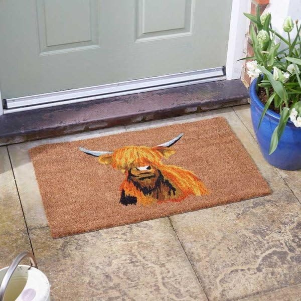 Highland Cow Outdoor Doormat