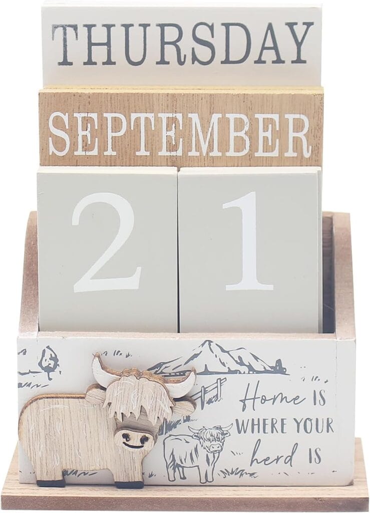 Highland Cow Perpetual Calendar