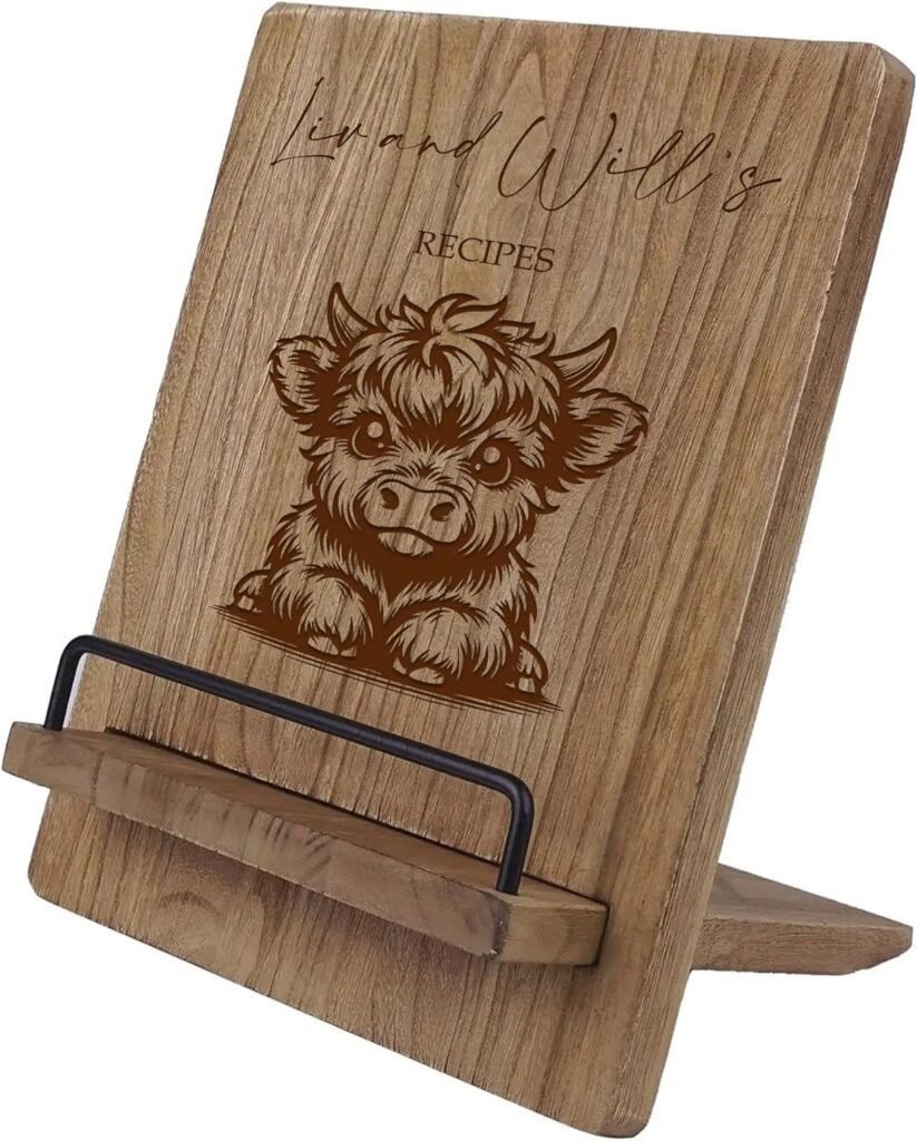 Highland Cow Recipe Book Holder