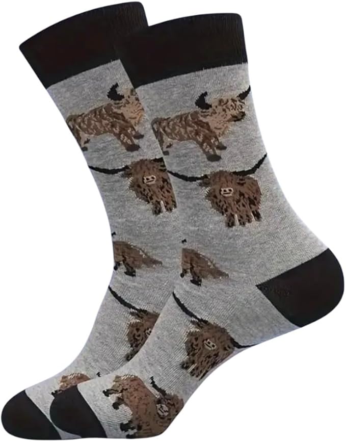 Highland Cow Socks mens