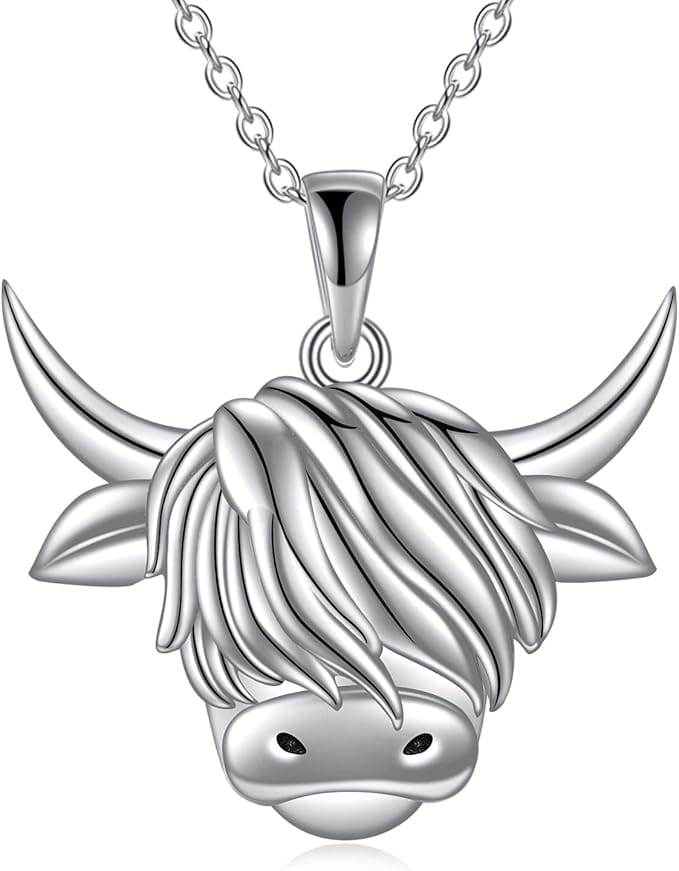 Highland Cow Sterling Silver Necklace