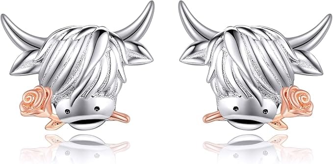 Highland Cow Stud Earrings