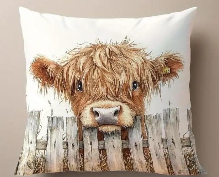 Adorable cow pillow