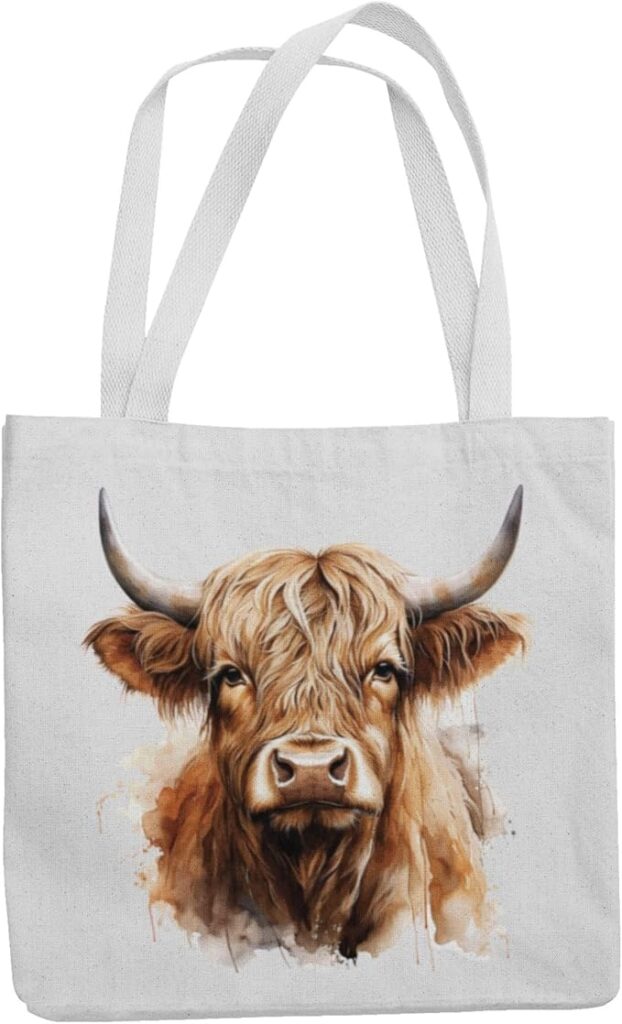 Highland Cow Tote Bag (Apparel Adjacent!)