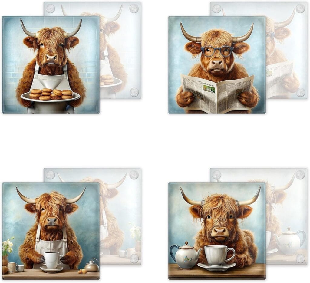 Set of Highland Cow Coasters