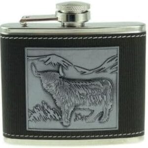 Highland Cow 4oz Hip Flask