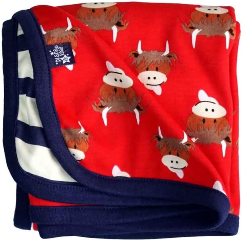 Baby Blanket with Highland Cow Design
