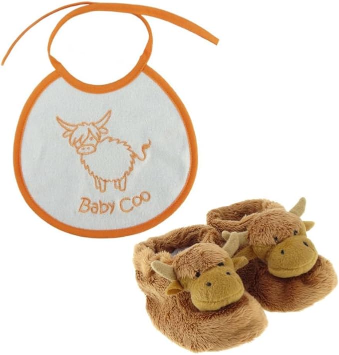 Highland Cow Baby Bib Set