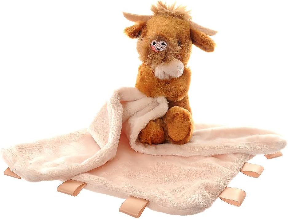 Highland Cow Baby Comforter Plush Blanket Toy