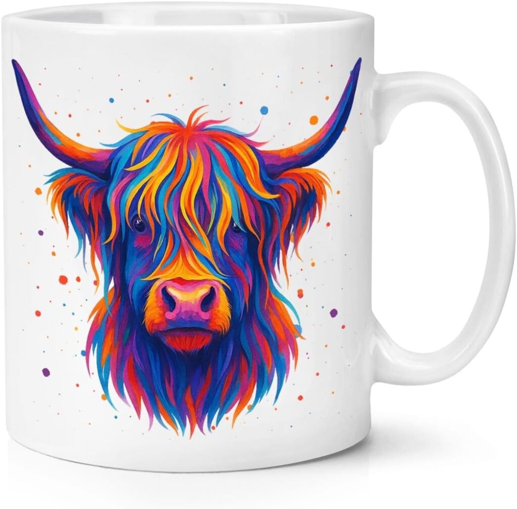 Highland Cow Watercolour 10oz Mug Cup